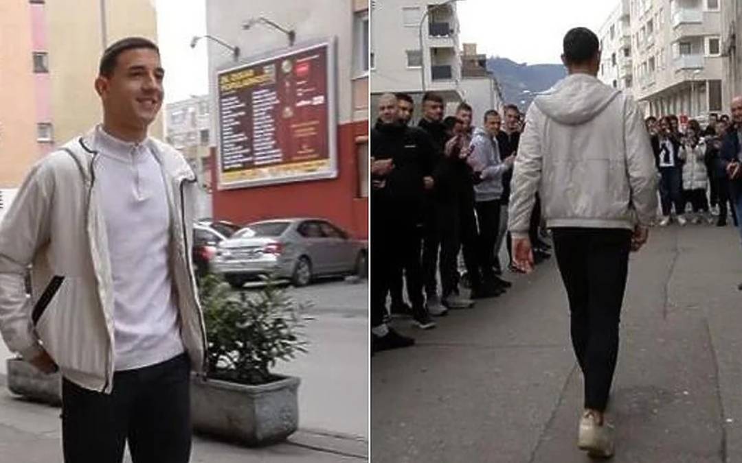 Srušio Sarajevo golovima na Koševu, evo kako su ga dočekali prijatelji iz škole (VIDEO)