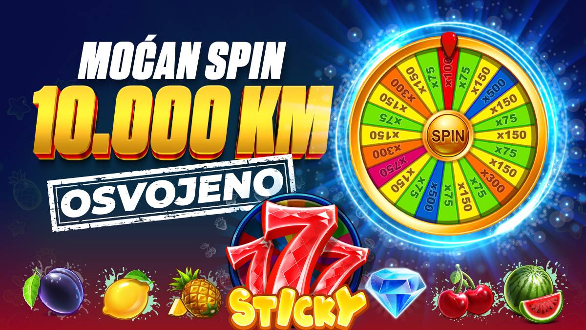 MERIDIAN ONLINE CASINO: Osvojeno 10.000 KM na Expansovom Sticky 777